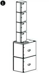 [GL26A STACK] BUMPER (STACK) SOUNDKING, PARA USO DE ALTAVOZ GL26A SOBREPONER EN SUBWOOFER, METALICO COLOR NEGRO