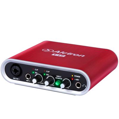 [U12] INTERFAZ DE AUDIO ALCTRON, 1 CANAL HIBRIDO, 1 CANAL TRS, 24 BITS/96 kHz, USB, COLOR ROJO