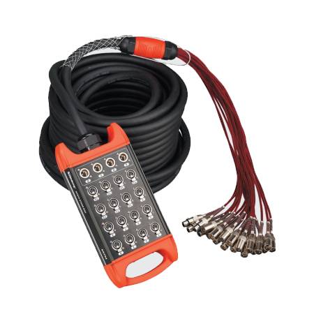 [BCB408-20M] MEDUSA PARA ESCENARIO (SNAKE) SOUNDKING, 28 ENTRADAS XLR, 8 SALIDAS XLR, 20M DE LONGITUD