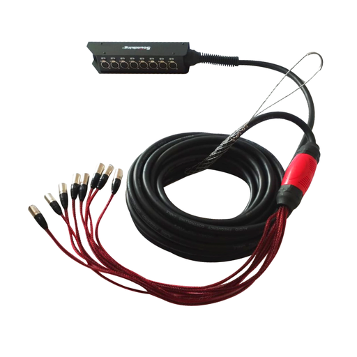 [BCB901-15M] MEDUSA PARA ESCENARIO (SNAKE) SOUNDKING, 8 ENTRADAS XLR, 15M DE LONGITUD