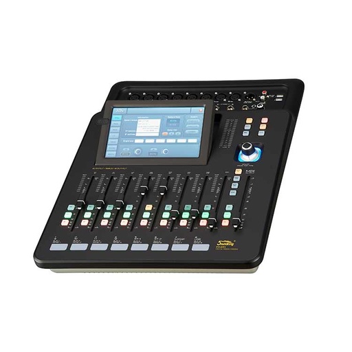 [DM20] MEZCLADORA DIGITAL SOUNDKING, (CONSOLA)16 ENTRADAS (12 XLR / 4 PLUG MONO), 10 SALIDAS (8 AUX / 2 MAIN XLR) PANTALLA TOUCH 7", FX DSP, INTERFACE, WIFI, FADERS MOTORIZADOS