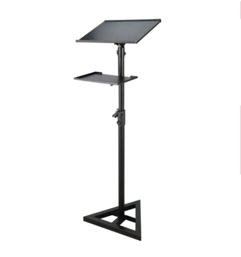 [DF183] PEDESTAL PARA PARTITURAS (ATRIL) SOUNDKING, CON SOPORTE PARA INTERFAZ/LAPTOP, BANDEJA DE 30CM X 20CM, COLOR NEGRO