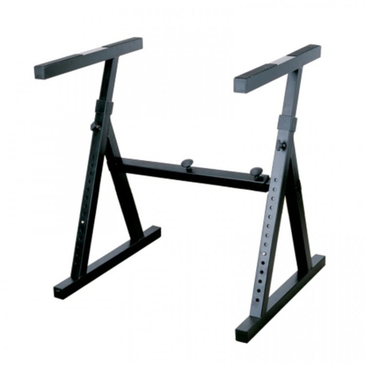 [DF084] PEDESTAL PARA TECLADO SOUNDKING, BARRA CUADRADA, ESTILO Z CON REFUERZO TRASERO, AJUSTABLE, COLOR NEGRO