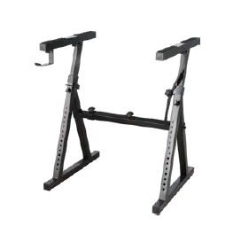 [DF084-2] PEDESTAL PARA TECLADO SOUNDKING, BARRA CUADRADA, ESTILO Z CON REFUERZO TRASERO, CON SOPORTE PARA AUDIFONOS Y DOS CORREAS, AJUSTABLE, COLOR NEGRO