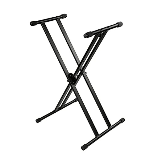 [DF007] PEDESTAL PARA TECLADO SOUNDKING, ESTILO X, DOBLE BARRA, AJUSTABLE, COLOR NEGRO