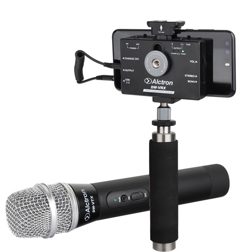 [DW-V] SISTEMA DE TRANSMISOR Y RECEPTOR ALCTRON, PARA TELEFONOS Y CAMARAS DSLR, INCLUYE MICROFONO INALAMBRICO, 24 BITS/96kHz, RADIO TRANSMISION 5.8G