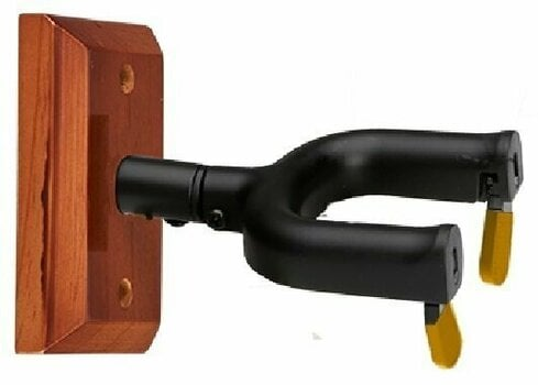 [SG720A] SOPORTE DE GUITARRA PARA PARED SOUNDKING, CON SISTEMA DE AUTO-AGARRE, CON BASE DE MADERA, COLOR NEGRO