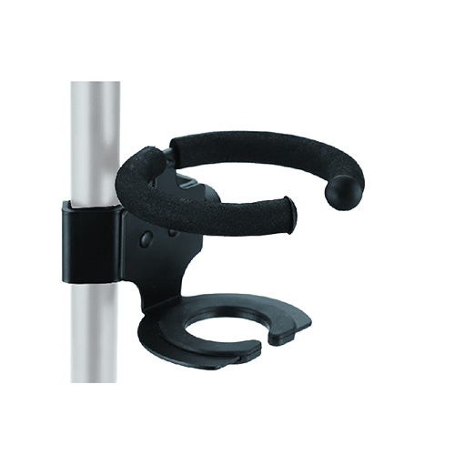 [SE602] SOPORTE PORTA VASOS SOUNDKING, ADAPTABLE A PEDESTAL, MATERIAL DE ACERO, COLOR NEGRO