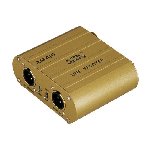 [AM416] SPLITTER DE LÍNEA SOUNDKING, PROFESIONAL, 1 ENTRADA DE LÍNEA, 3 SALIDAS XLR