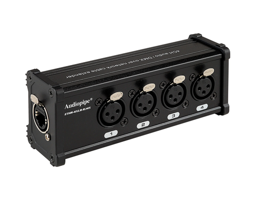 [ETHR-4XLR-RJ45] STAGE BOX AUDIOPIPE, SNAKE DMX, ETHERNET, 4 ENTRADAS XLR, 4 SALIDAS XLR, CONECTOR RJ45