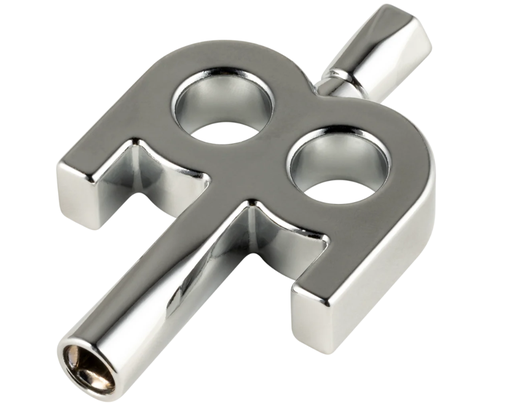 [SB500] LLAVE MEINL, PARA AFINAR TAMBORES DE BATERIA, CON LOGO DE MEINL, VERSION 1, COLOR PLATEADO.