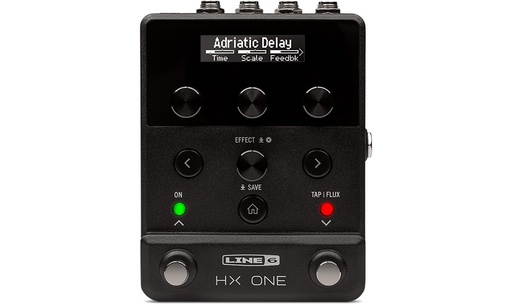 [HX ONE US] PROCESADOR MULTIEFECTOS LINE 6, SERIE HX ONE, MAS DE 250 FX DE LA FAMILIA HX, CONTROLADOR FLUX, FUNCIONES MIDI, COMPACTO, COLOR NEGRO.