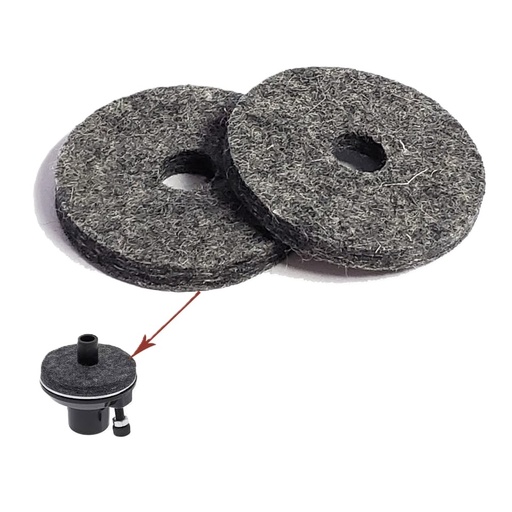 [PAWS-9A/2-HP] SET DE FELPAS DIXON, ALMOHADILLAS DE FIELTRO, 2 UNIDADES, PARA PEDESTAL DE PLATILLOS HI-HAT, COLOR GRIS OSCURO.