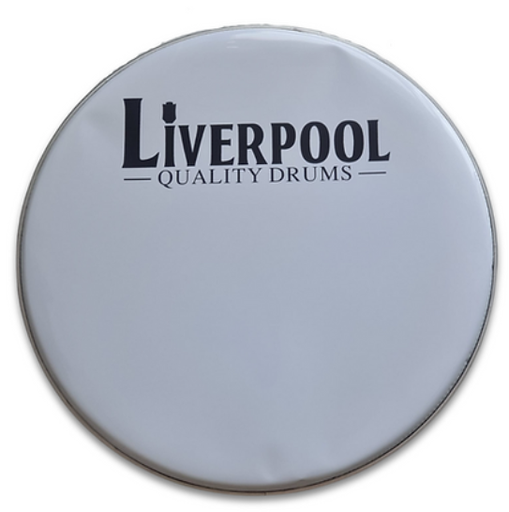 [PW24] PARCHE P/BOMBO LIVERPOOL, 24", COLOR BLANCO