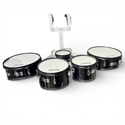 [JBQA-05-BK] QUINTUPLE LIVERPOOL, PARA MARCHA, MULTITENOR DE 5 TAMBORES, COLOR NEGRO