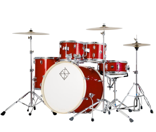 [PODSP522C1RD-EP] BATERIA ACUSTICA DIXON, SERIE SPARK CYCLONE RED (CRD), 5 PIEZAS, MEDIDAS: B22 | T10 | T12 | FT14, INCLUYE PLATILLOS Y PEDESTALES. COLOR ROJO