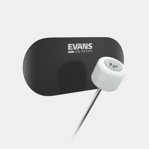 [EQPB2] PROTECTOR PARA PARCHE DE BOMBO EVANS, SERIE BLACK NILON, PARA DOBLE MAZO, CON ADHESIVO, COLOR NEGRO