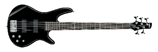 [GSR205 BK] BAJO ELECTRICO IBANEZ, 5 CUERDAS, PASIVO, 22 TRASTES, COLOR NEGRO