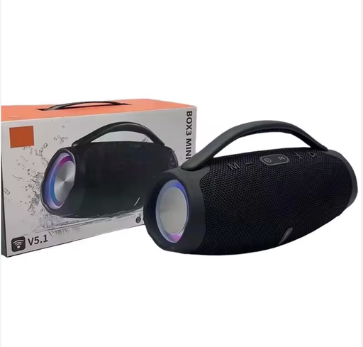 [BOX3 MINI RD] BOCINA BOX3 MINI, BATERIA RECARGABLE, BLUETOOTH/FM/USB/AUX/SD/WIRLESS TWS, 4HRS DE REPRODUCCIÓN, ROJO