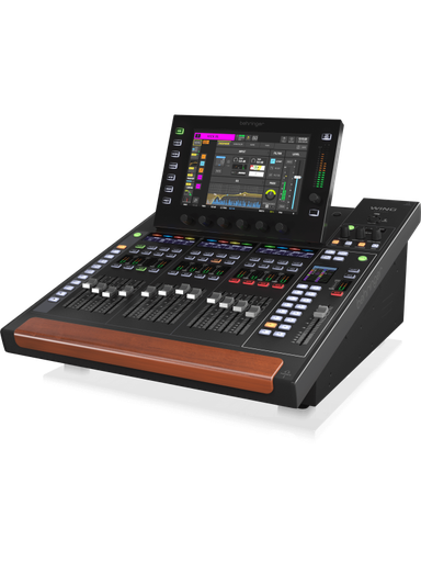 [WING COMPACT] MEZCLADORA DIGITAL, BEHRINGER, SERIE WING COMPACT, 24 IN HIBRIDOS FISICOS, 48 EN TOTAL DIGITALES, 8 AUX FISICOS, PANTALLA TOUCH DE 10. COLOR NEGROP.