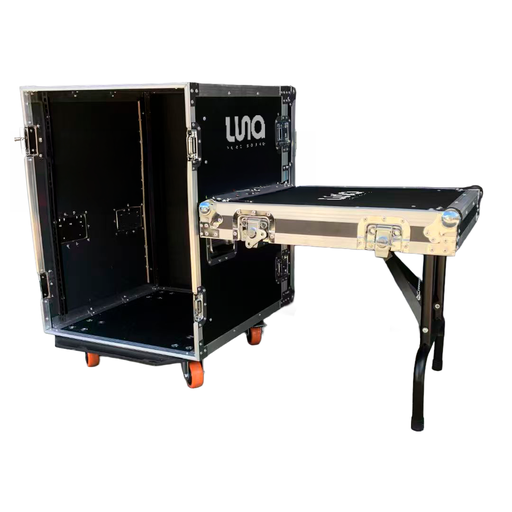 [LU-YB16] HARD CASE, RACK DE GIRA PROFESIONAL, LUNA, CON RUEDAS, 16U, PUERTAS CONVERTIBLES A MESA, COLOR NEGRO, ORILLAS COLOR PLATEADO. (copia)
