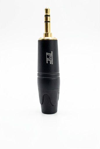 [TMC-PL-232BK] CONECTOR TMC, TRS 1/8 (JACK 3.5) MACHO, RECTO, METALICO DORADO/NEGRO,