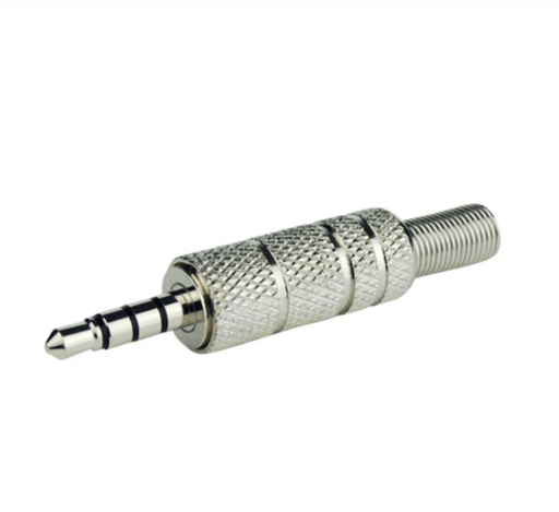 [P-107VTN] CONECTOR NIPPON AMERICA, TRS 1/8 VIDEOPLUG, MACHO, RECTO, PLATEADO,