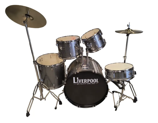 [JBP2211D-IG-005] BATERIA ACUSTICA LIVERPOOL, 5PCS, GRIS PERLADO, ARO CROMADO