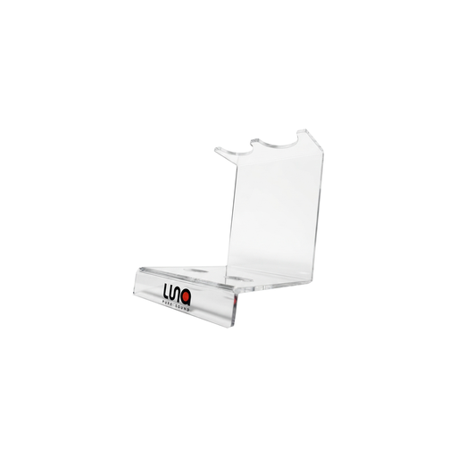 [LU-S2] SOPORTE PARA MICROFONO, LUNA, EXIBIDOR DE MICROFONOS EN ACRILICO, SOPORTA 2 MICROFONOS EN VERTICAL