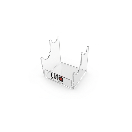 [LU-S3] SOPORTE PARA MICROFONO, LUNA, EXIBIDOR DE MICROFONOS EN ACRILICO, SOPORTA 2 MICROFONOS EN HORIZONTAL.